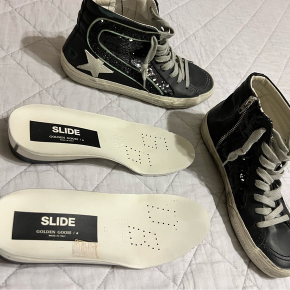 Golden Goose Black Sequin Slides size 36 - Picture 8 of 11